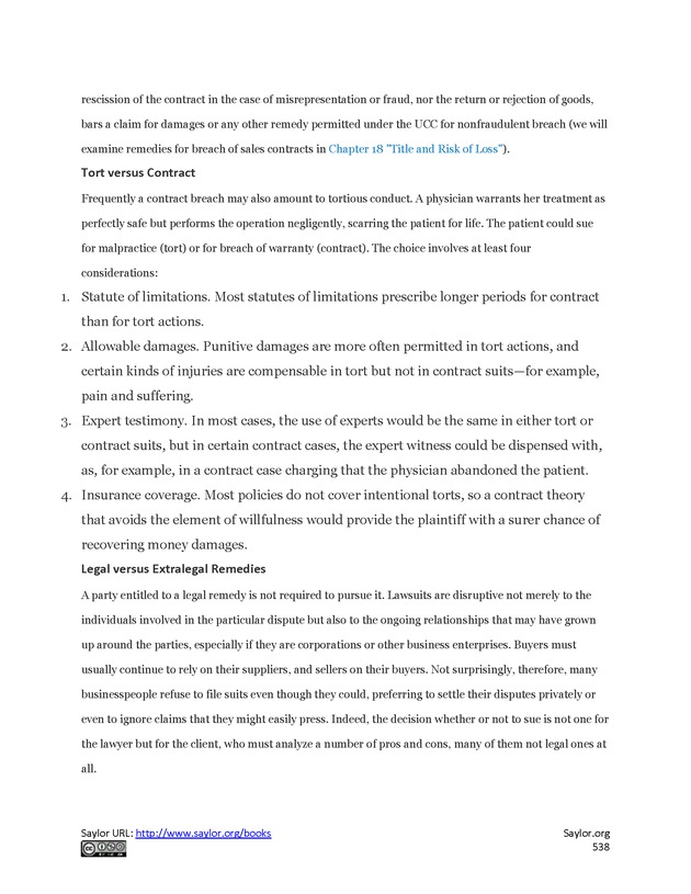 Business Law and the Legal Environment - Page 538
